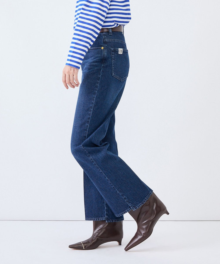 《5サイズ展開》【RM denim】センタープレス裾デザインデニム
