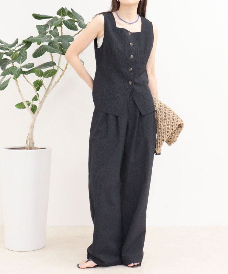 ［WEB限定 SPECIAL SALE！］《セットアップ対応》ギンガム/無地タックパンツ