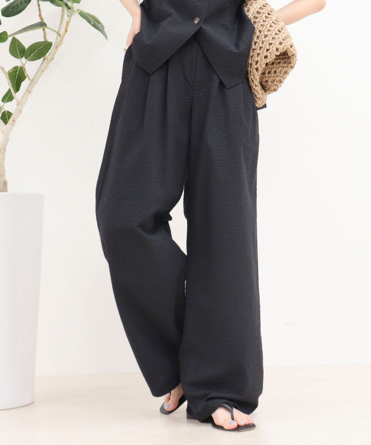 ［WEB限定 SPECIAL SALE！］《セットアップ対応》ギンガム/無地タックパンツ