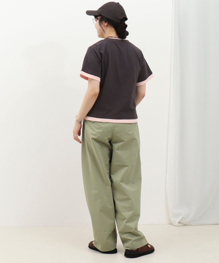 ドライタッチ天竺レイヤード風配色Tee