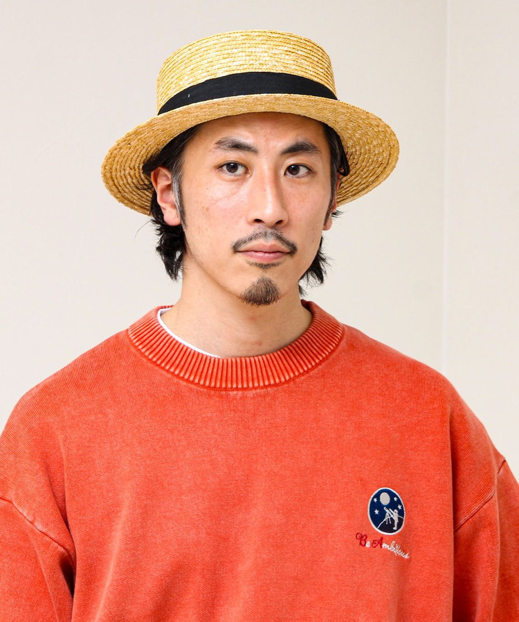 【夏の定番クラシック】STRAW BOATHER HAT カンカン帽