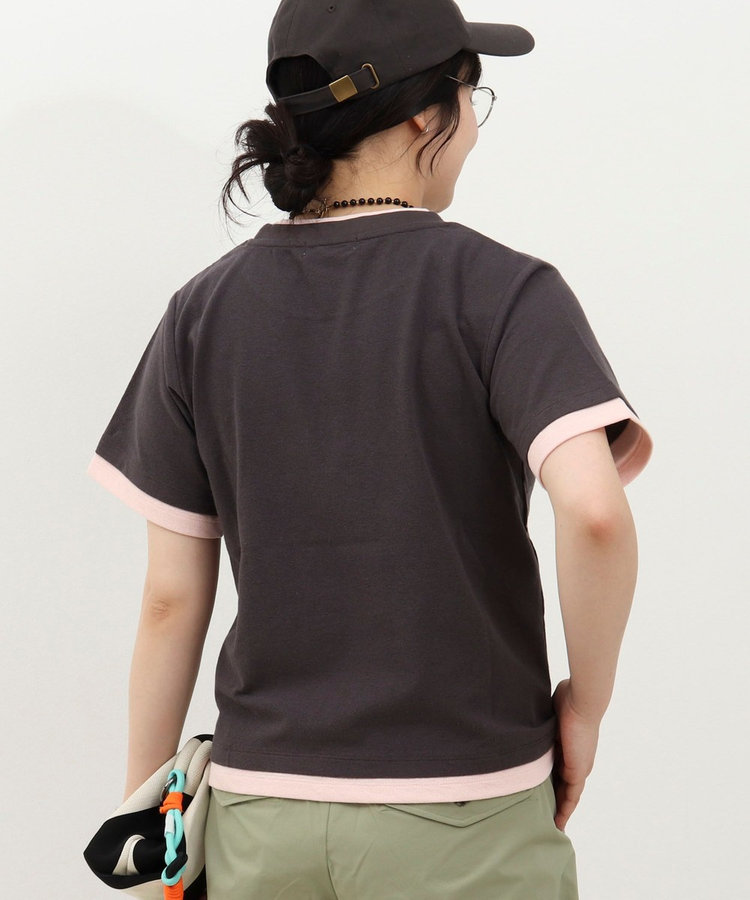 ドライタッチ天竺レイヤード風配色Tee