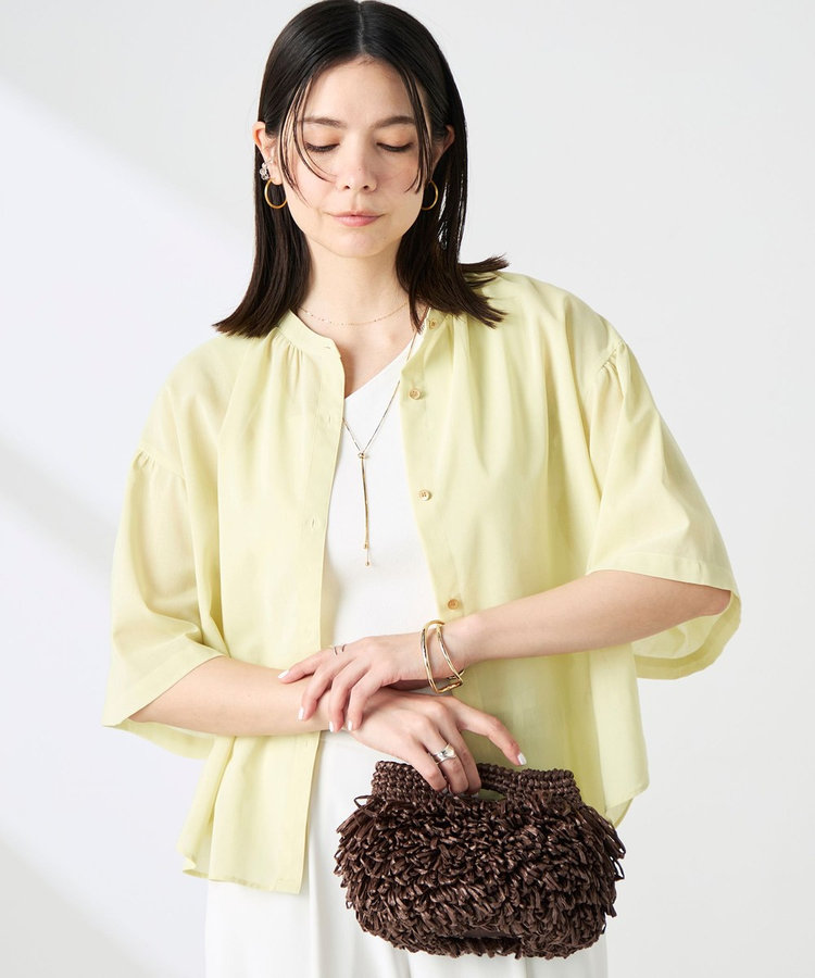 ウォッシャブル袖2ＷAYシアーボイルブラウス