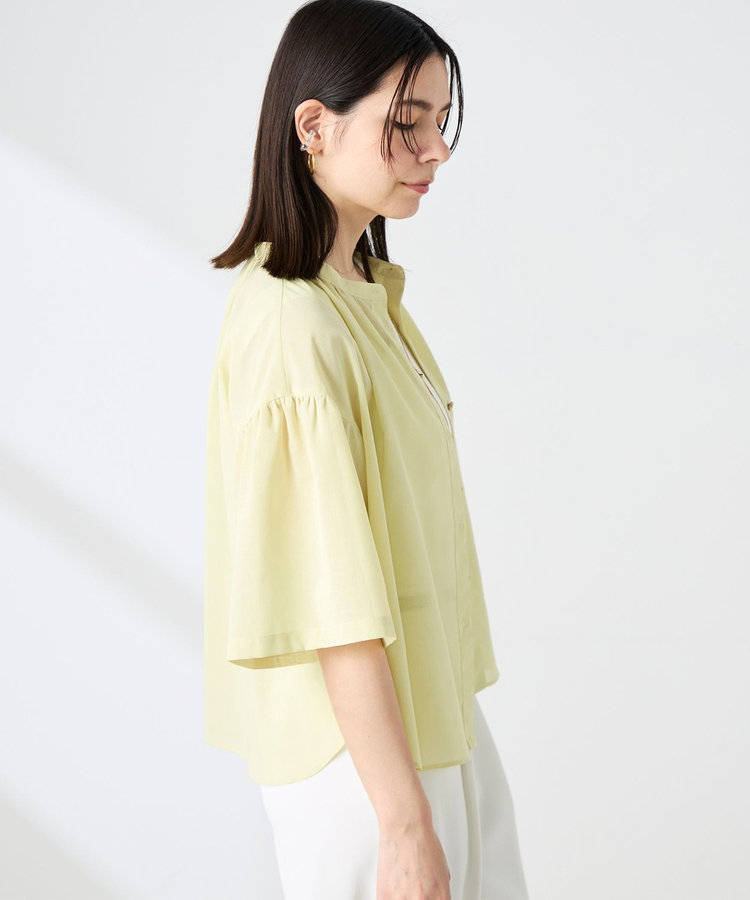 ウォッシャブル袖2ＷAYシアーボイルブラウス