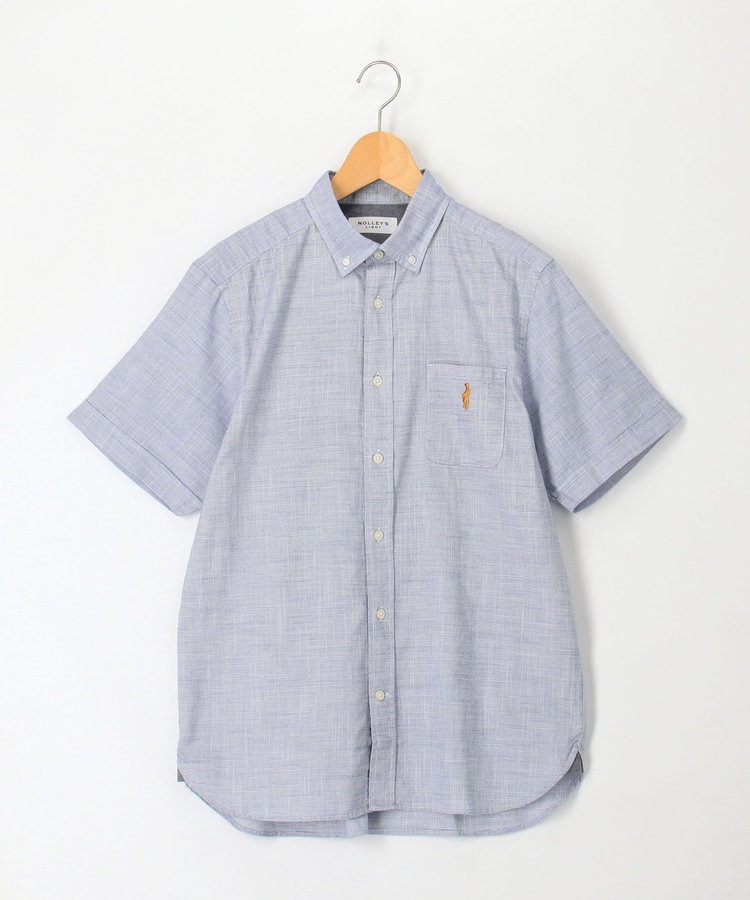 クマ刺繍BD リネンライク 半袖シャツ（5-0804-2-51-506）｜NOLLEY'S