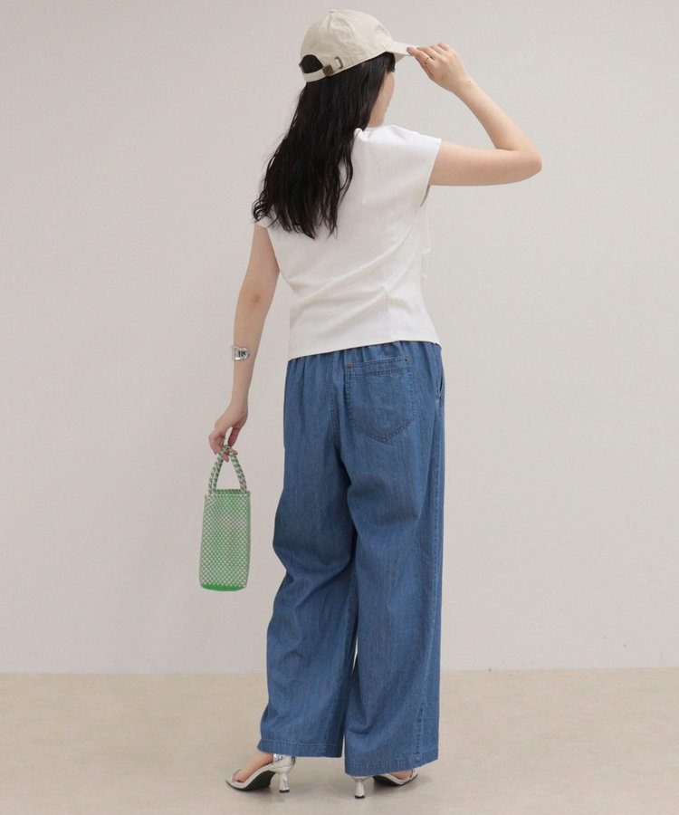 ライトオンスギャザーデニムパンツ