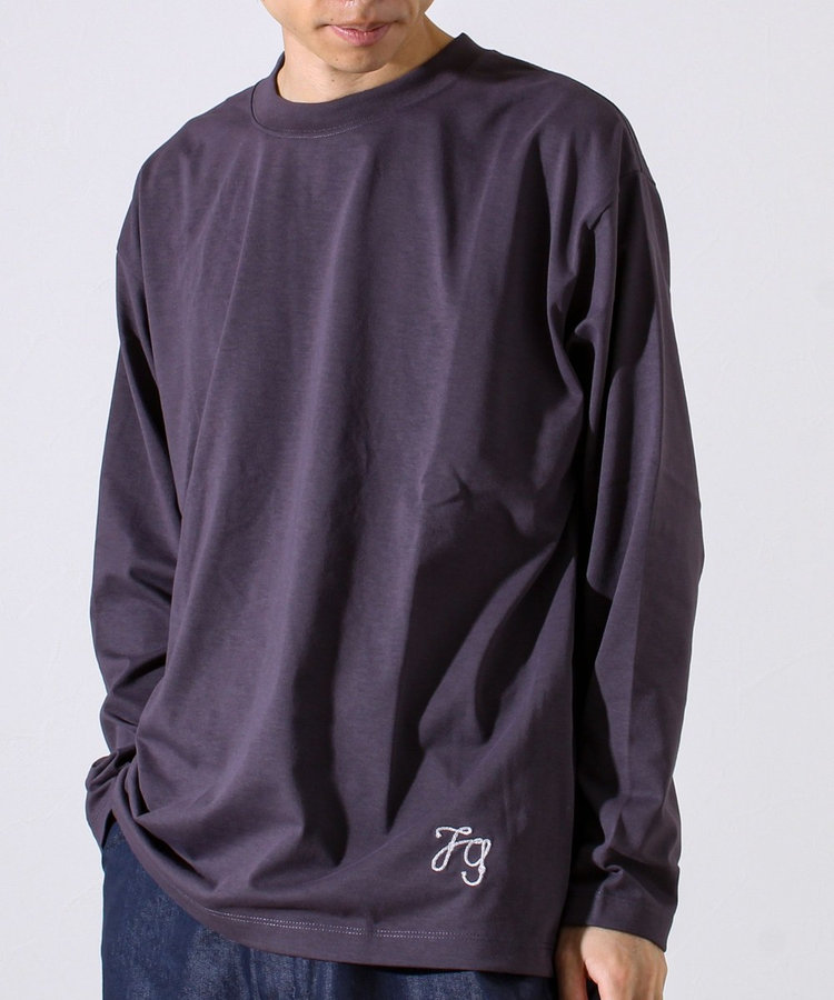 【MARUDE COTTON】ロープ刺繍Ｔ ロングスリーブ