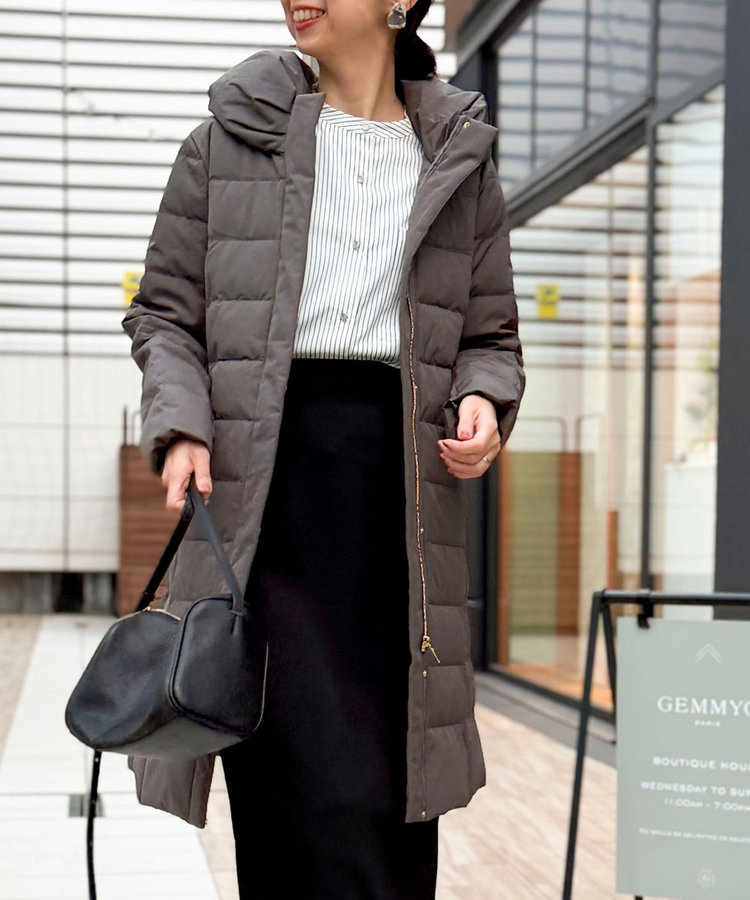 《撥水》ストレッチライトタフタロングコート