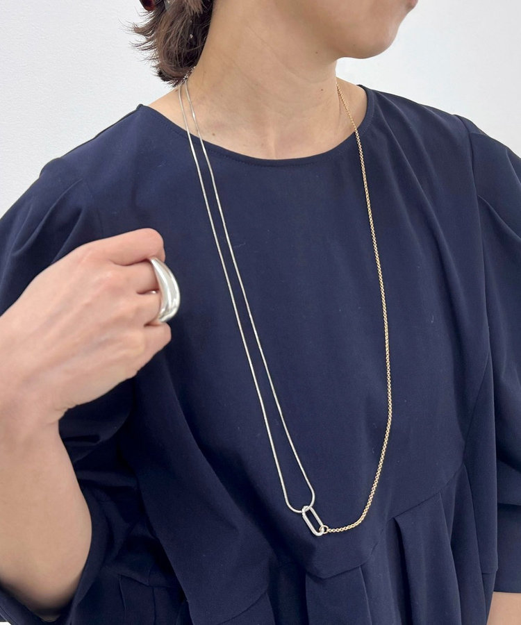 ［WEB限定 SPECIAL SALE！］【grâce grace/グラスグラス】アシメMIXネックレス