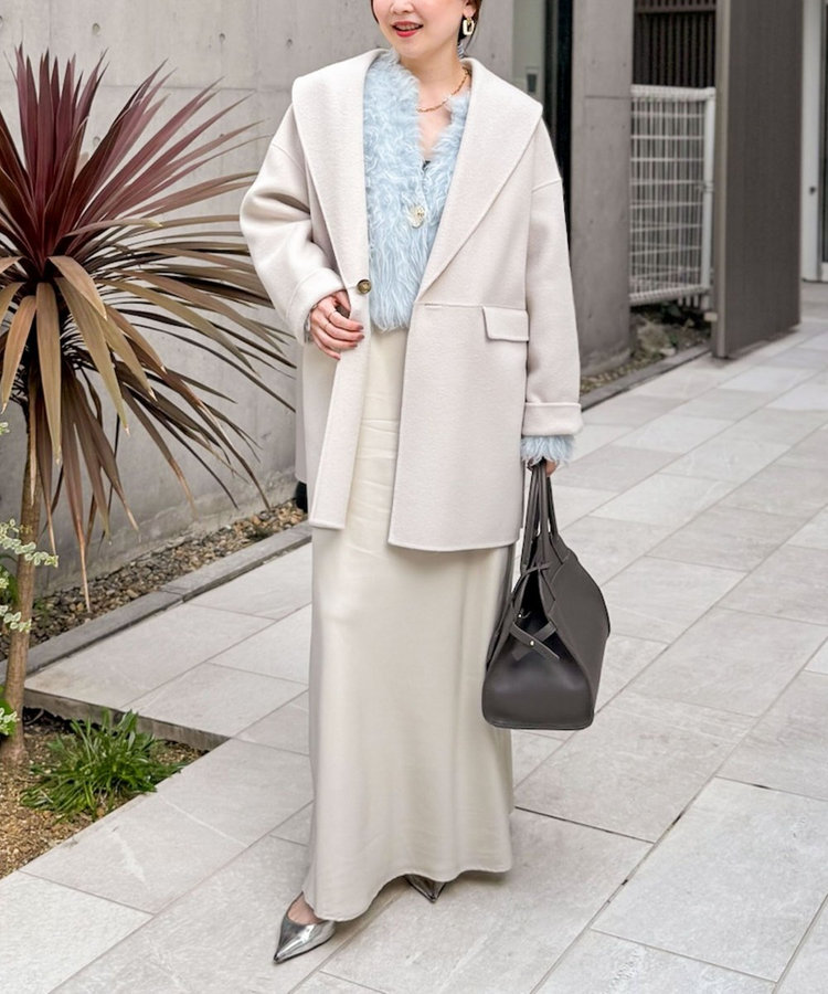 一部WEB限定色】SUPER140リバーショールコート（5-0030-6-08-001