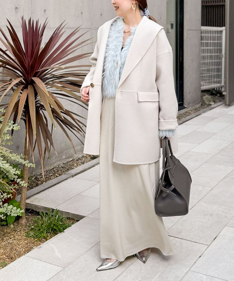 一部WEB限定色】SUPER140リバーショールコート（5-0030-6-08-001