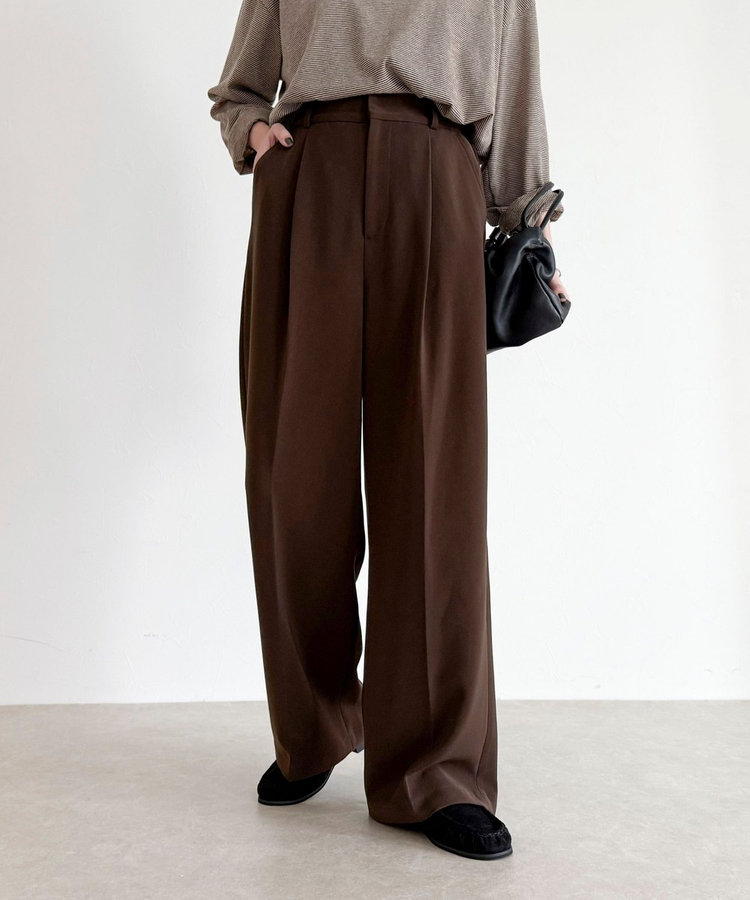 人気商品の新型/高身長サイズあり】とろみwarmタックスラックス（5