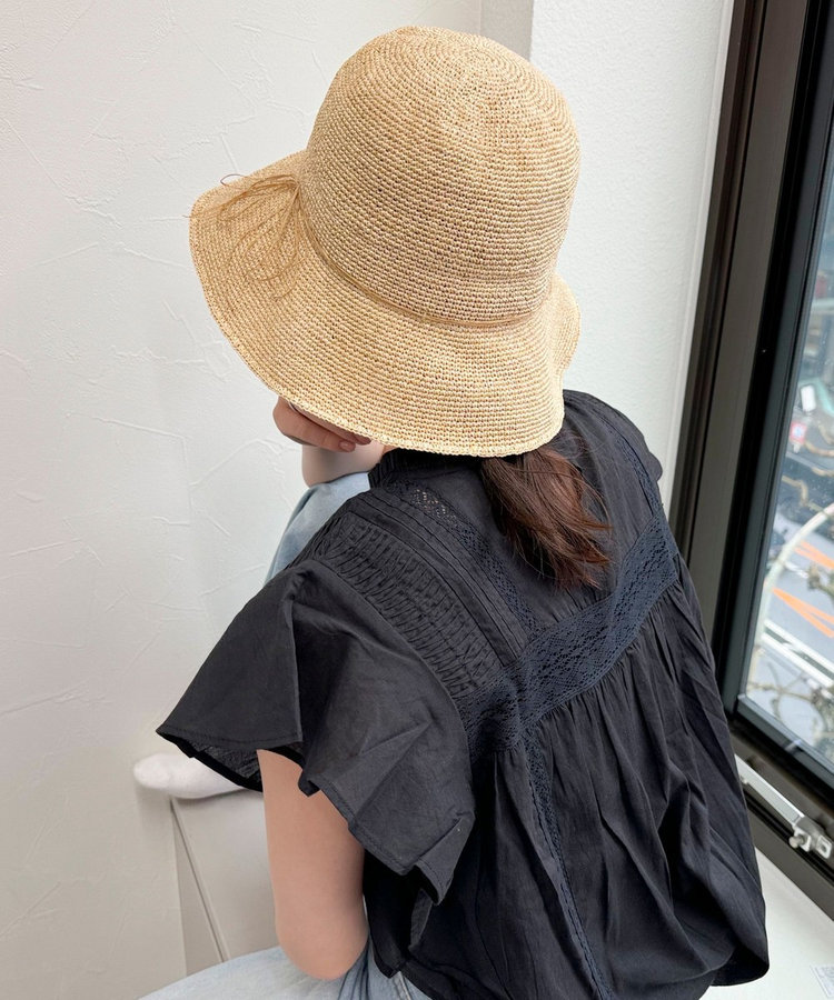 SALE【AMI】パッド入りフード付きジレ 日除け付きバケットハット（リトルミイ/デニム）ST-NM0022