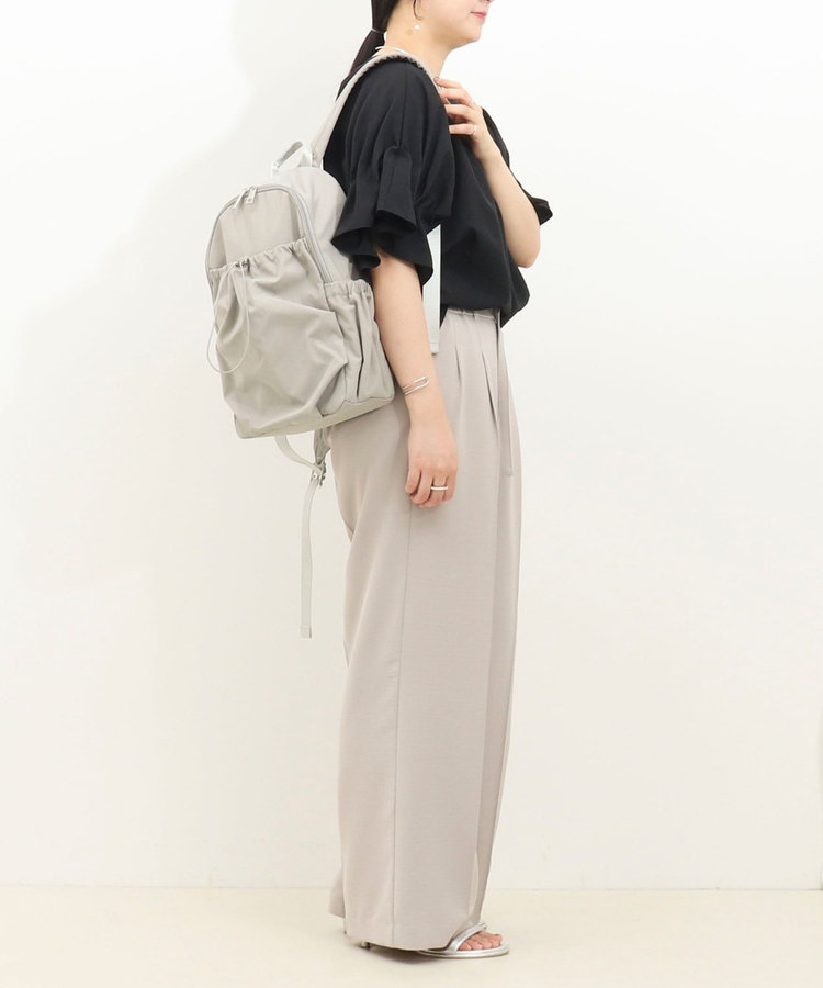 GATHERED NYLON BACKPACK