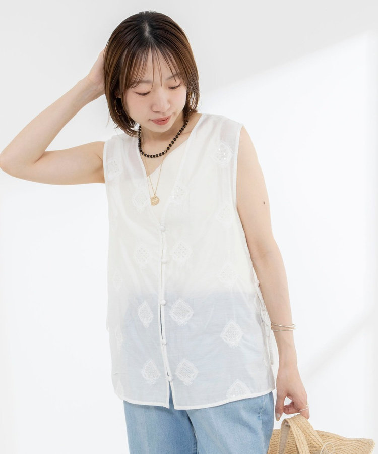 ［WEB限定 SPECIAL SALE！］2WAYインド刺繍ベスト