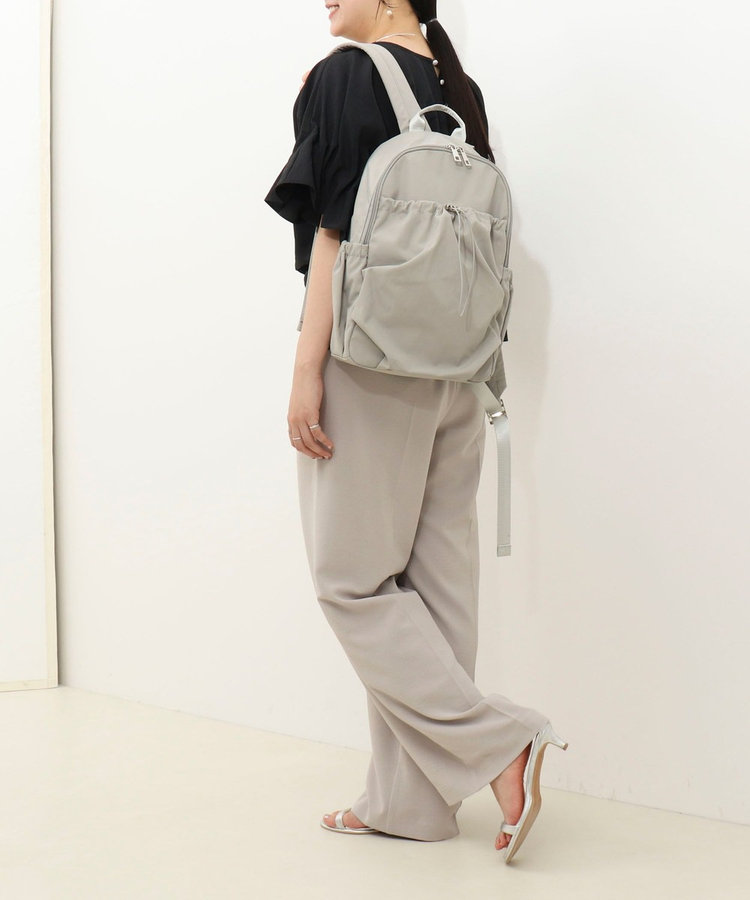 GATHERED NYLON BACKPACK