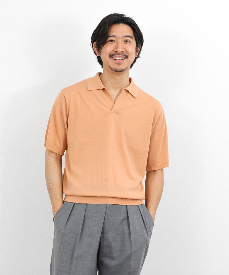 ［WEB限定 TIME SALE！］強撚シルクコットン 成型スキッパーニットポロ 26SS / ウォッシャブル
