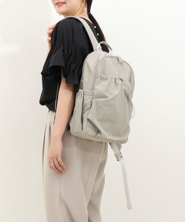 GATHERED NYLON BACKPACK
