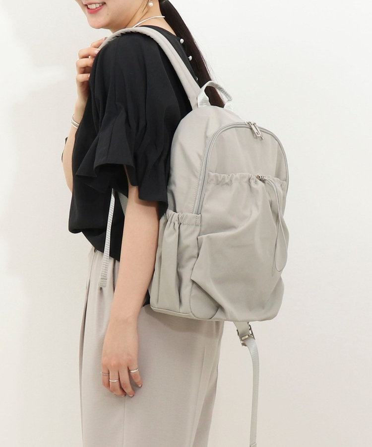 GATHERED NYLON BACKPACK
