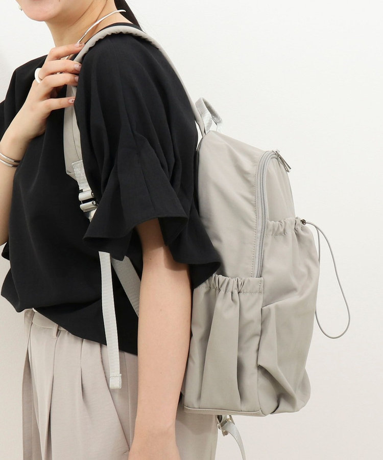 GATHERED NYLON BACKPACK