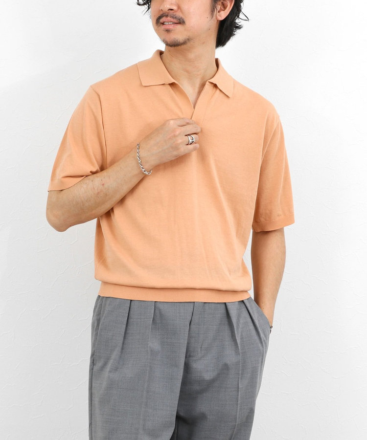 ［WEB限定 TIME SALE！］強撚シルクコットン 成型スキッパーニットポロ 26SS / ウォッシャブル