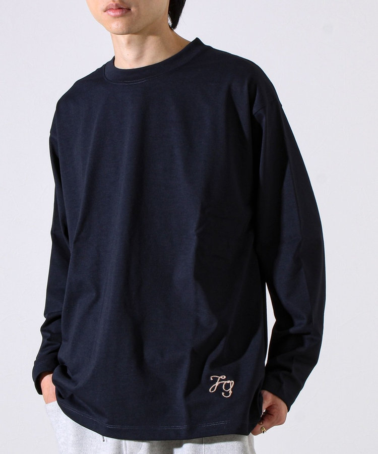 【MARUDE COTTON】ロープ刺繍Ｔ ロングスリーブ