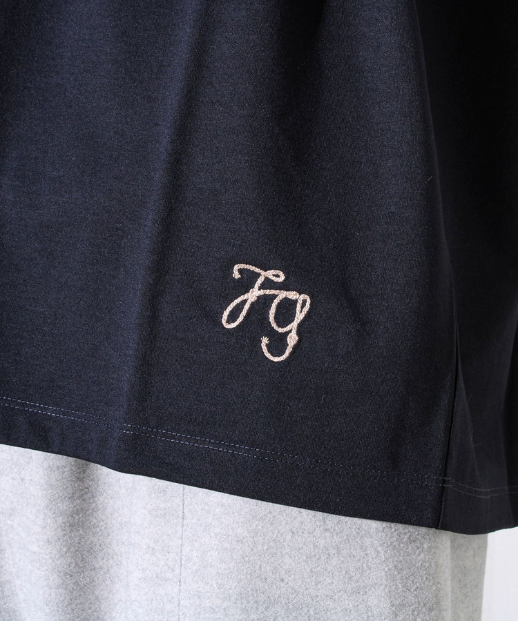 【MARUDE COTTON】ロープ刺繍Ｔ ロングスリーブ