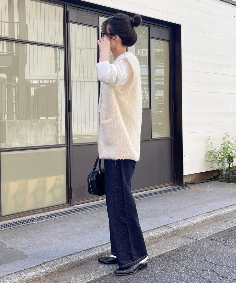 ウール混ニットベスト