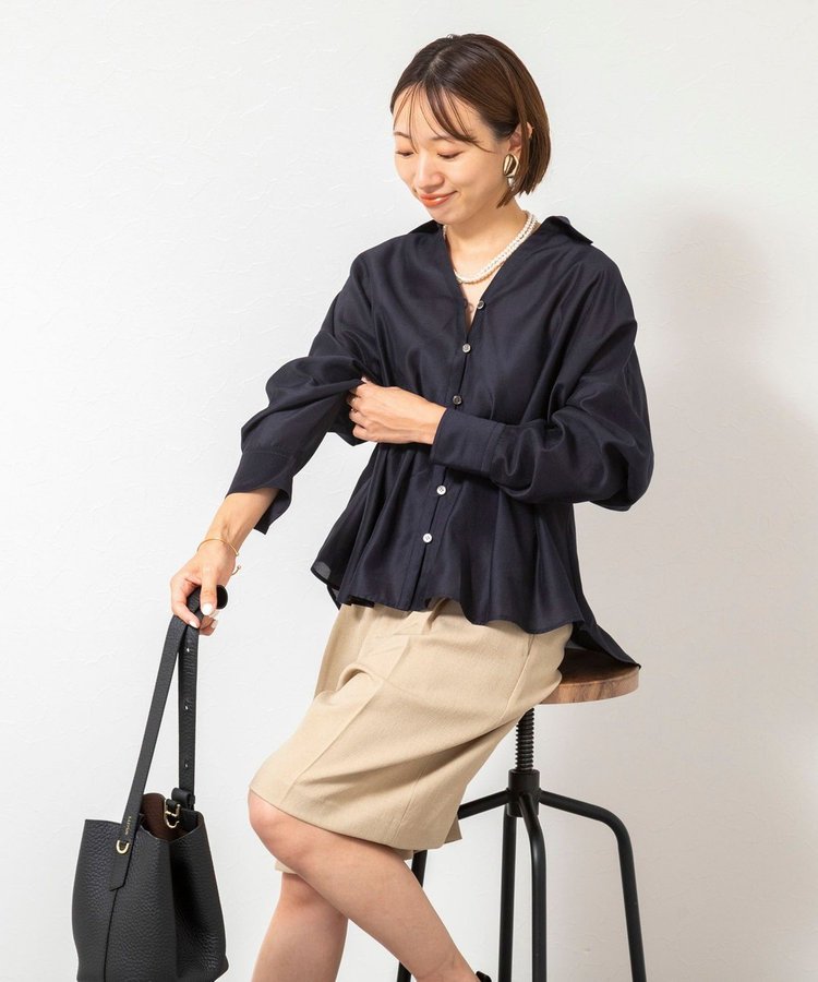 《セットアップ対応》ウォッシャブルウール調ストレッチハーフパンツ