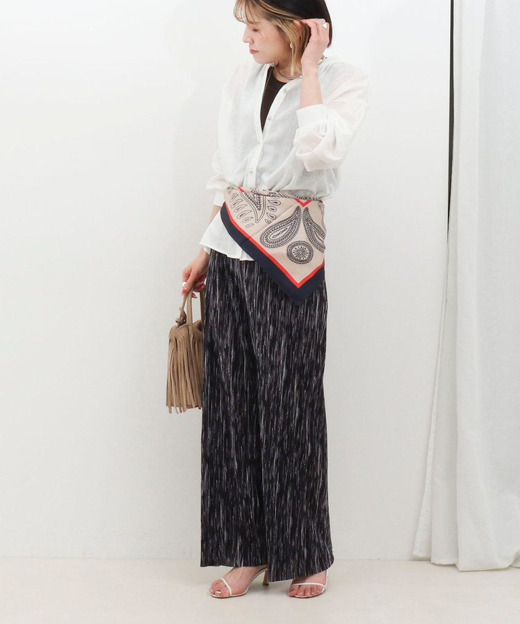 楊柳プリーツ柄パンツ