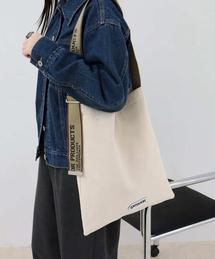 【OUTDOOR PRODUCTS 】ジャガードロゴテープワンショルトートバッグ