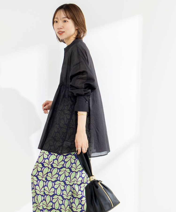【WEB＆一部店舗限定】【BECシリーズ】綿ボイルピンタックオーバーシャツ
