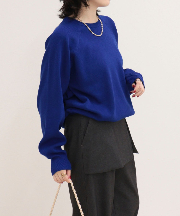 FR刺しゅうドロストスウェットニット