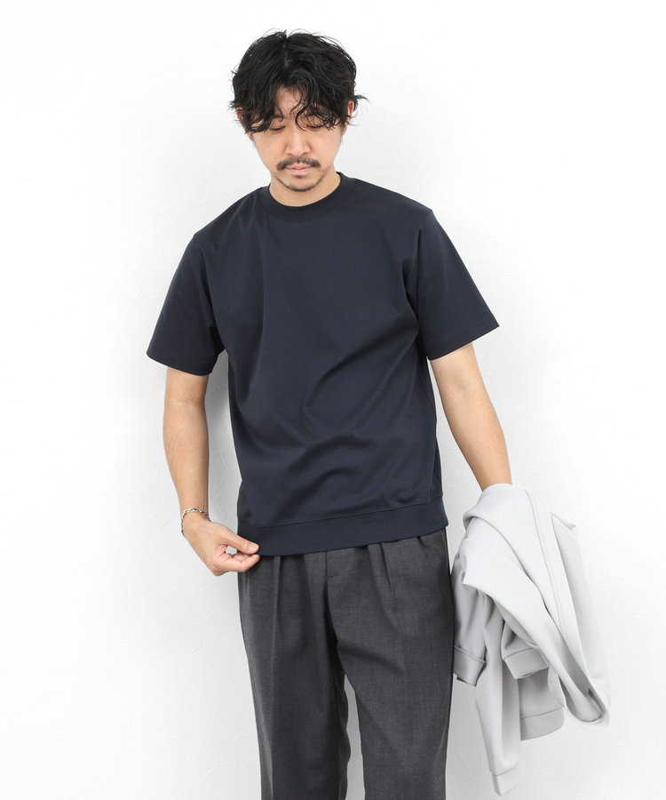 ［WEB限定 SPECIAL SALE！］《ビジカジ対応》シルケットスムース クルーネックドレスTシャツ 26SS