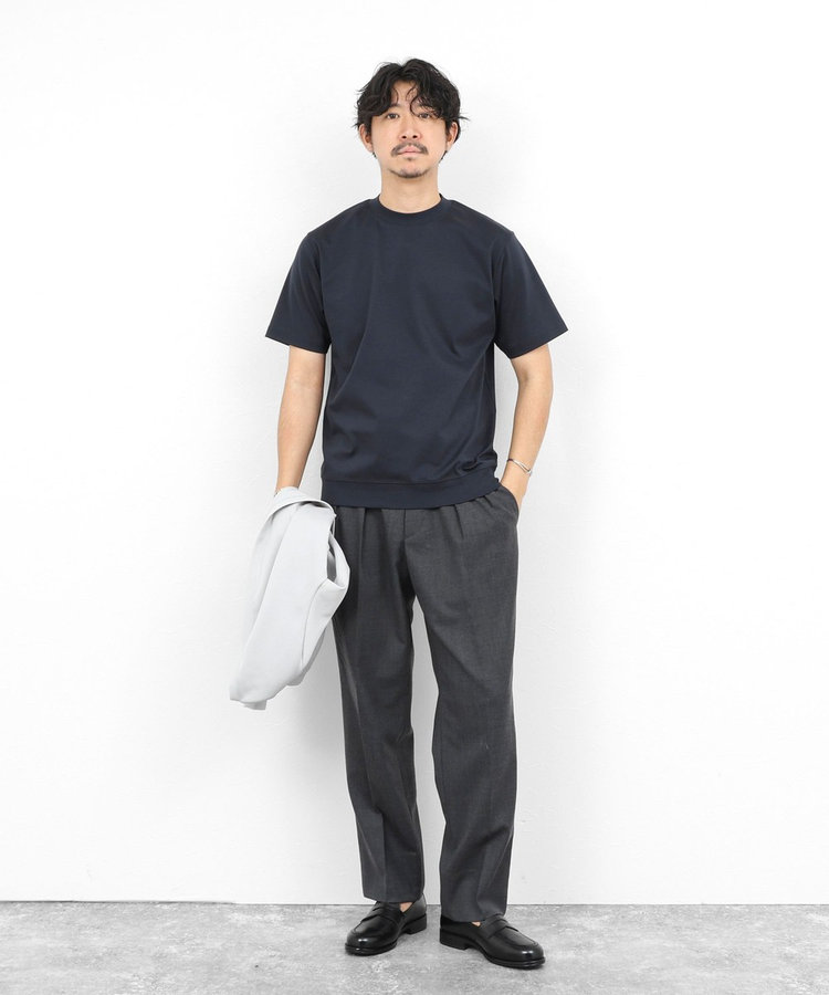 ［WEB限定 SPECIAL SALE！］《ビジカジ対応》シルケットスムース クルーネックドレスTシャツ 26SS