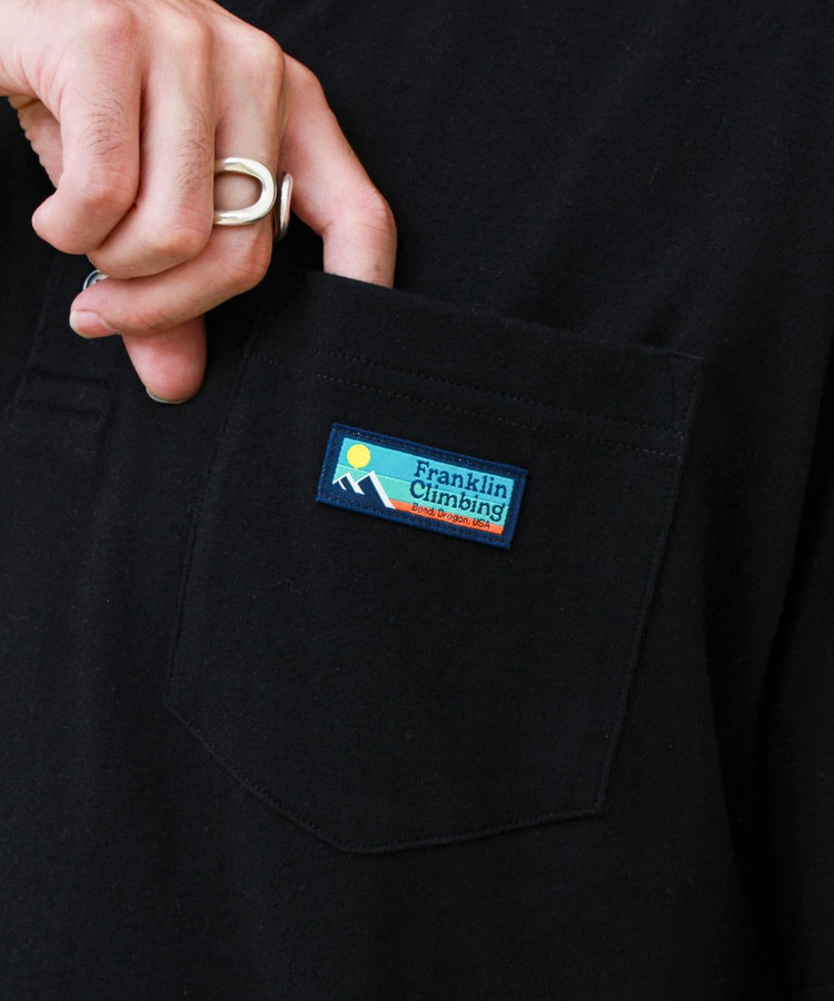 【Franklin Climbing/フランクリンクライミング】ヘンリーネックラベルTシャツ