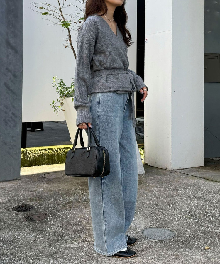 ［FREDY＆GLOSTER限定 TIME SALE！］モヘヤ混カシュクールニットプルオーバー