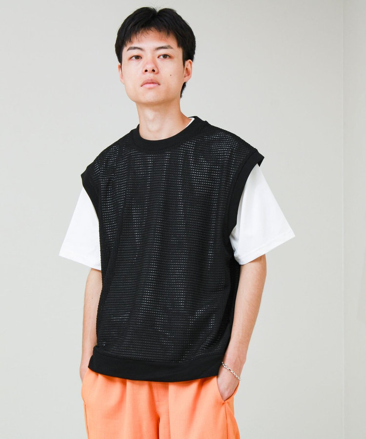 【2点セット】メッシュベスト アンサンブルTEE