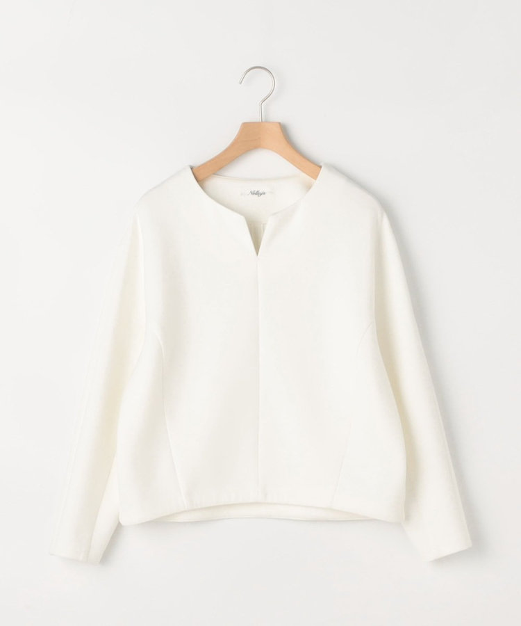 《UVカット/接触冷感/セットアップ対応》ウォッシャブルダンボールキーネックプルオーバー