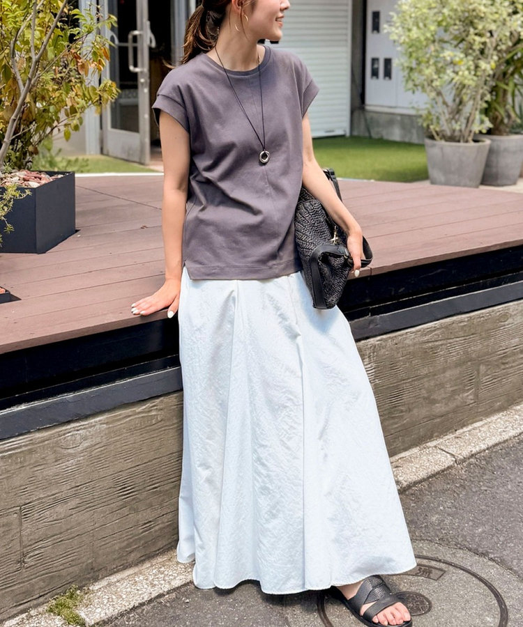 WEB限定】ウォッシャブルヴィンテージタフタマチ入りマキシスカート（6