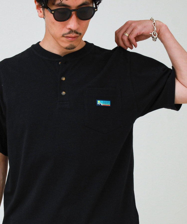 【Franklin Climbing/フランクリンクライミング】ヘンリーネックラベルTシャツ