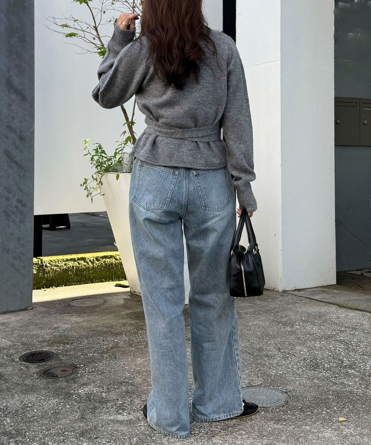 ［FREDY＆GLOSTER限定 TIME SALE！］モヘヤ混カシュクールニットプルオーバー