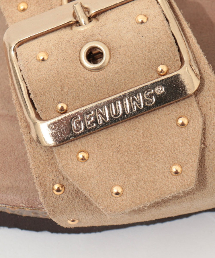 【GENUINS/ジェニンズ】　スエードスタッズベルトサンダル