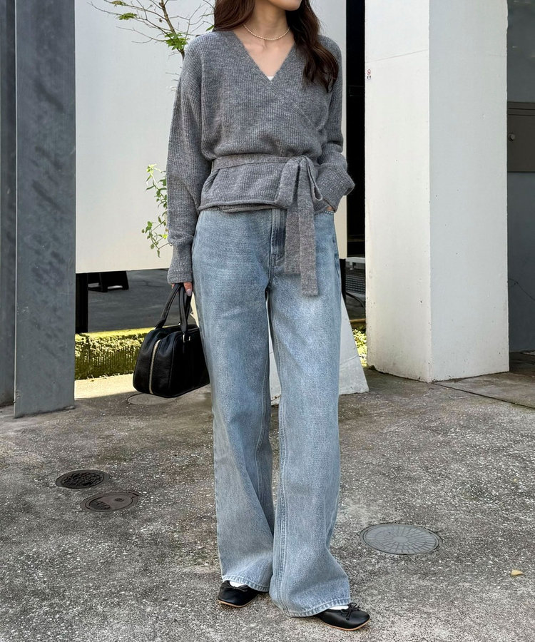 ［FREDY＆GLOSTER限定 TIME SALE！］モヘヤ混カシュクールニットプルオーバー