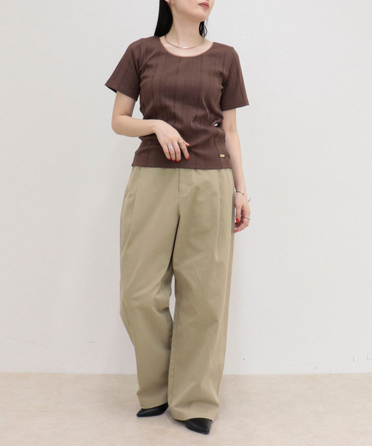 ［WEB限定 SPECIAL SALE！］ランダムテレコ5分袖Tシャツ