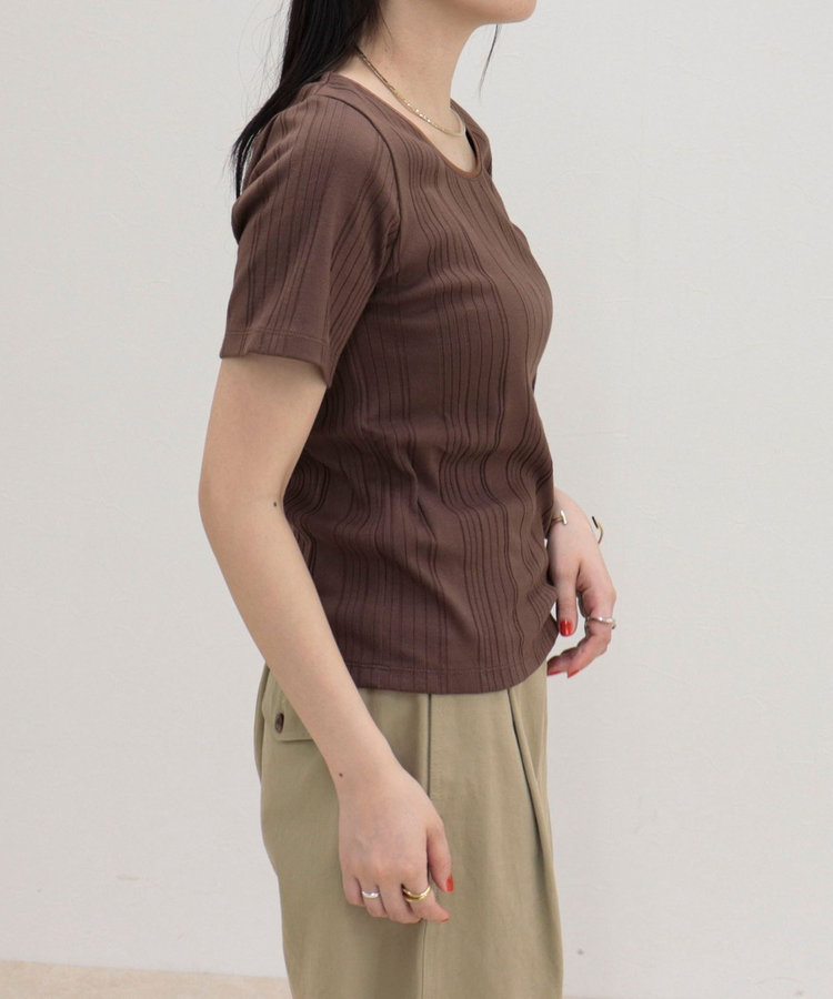 ［WEB限定 SPECIAL SALE！］ランダムテレコ5分袖Tシャツ