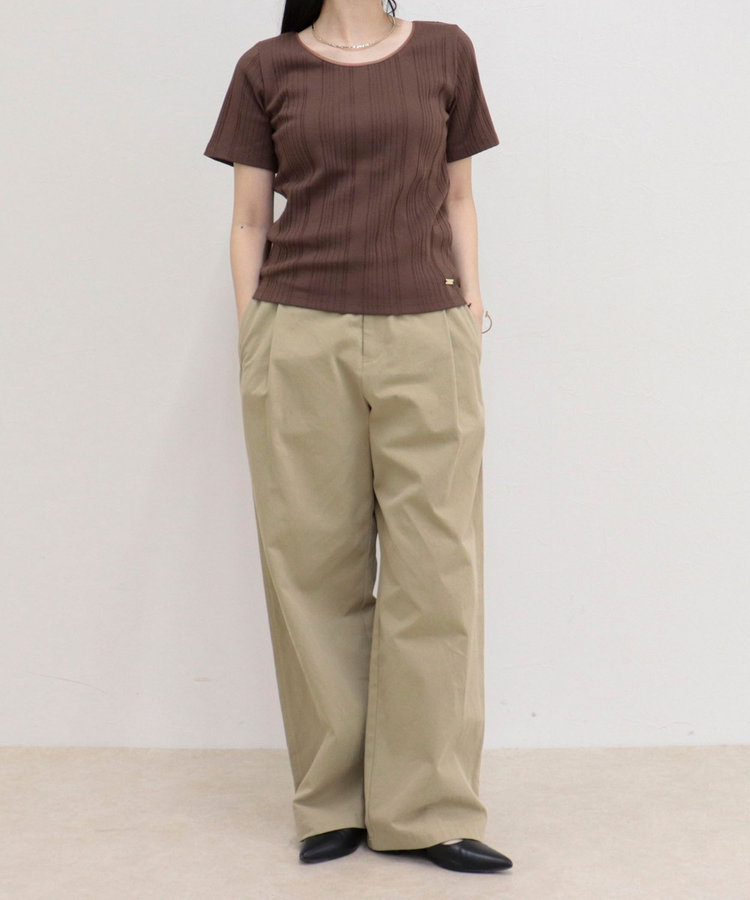 ［WEB限定 SPECIAL SALE！］ランダムテレコ5分袖Tシャツ