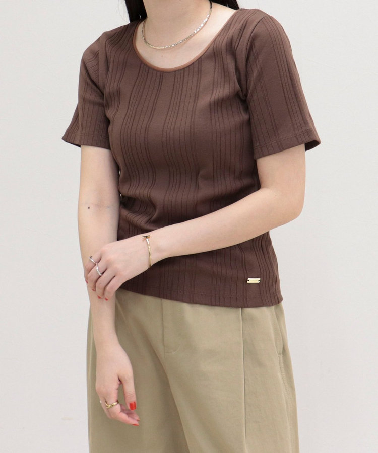 ［WEB限定 SPECIAL SALE！］ランダムテレコ5分袖Tシャツ