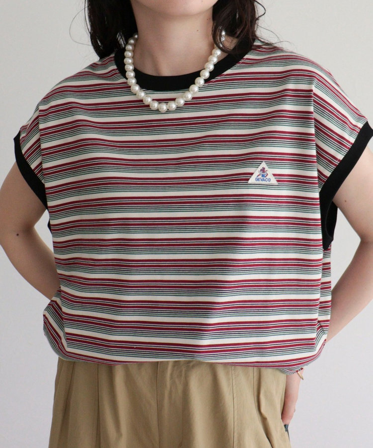 【GEVACO/ゲバコ】クルーネックフレンチスリーブTシャツ
