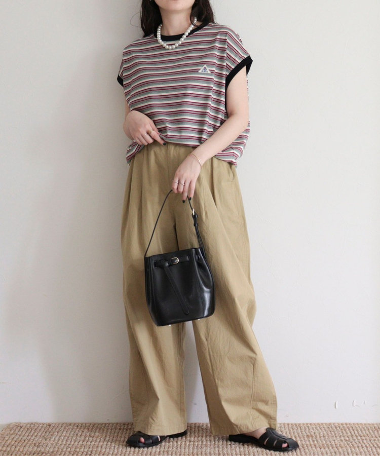 【GEVACO/ゲバコ】クルーネックフレンチスリーブTシャツ